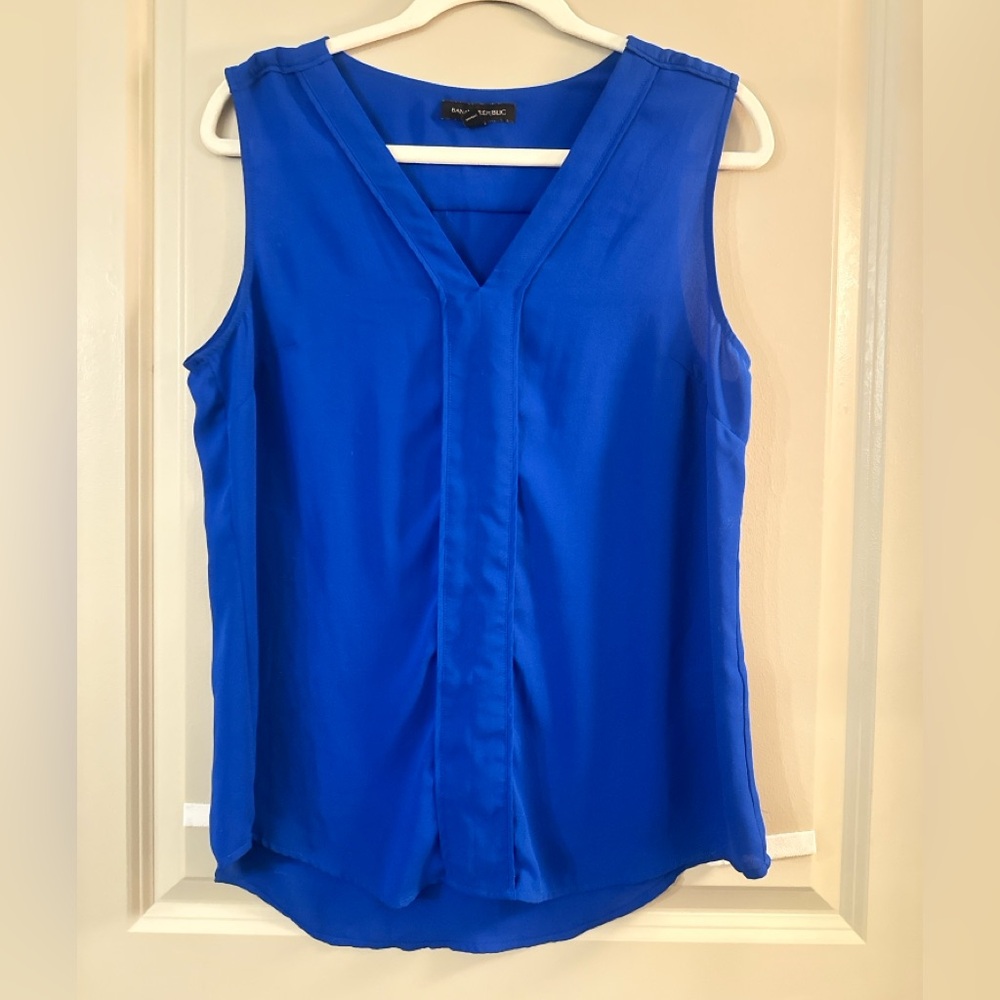 Banana Republic Royal Blue V-Neck Blouse